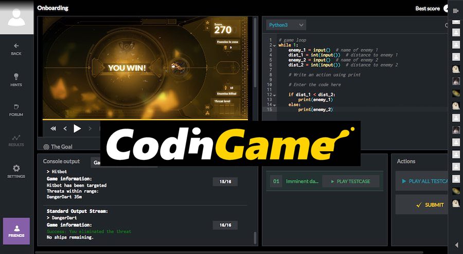 CodinGame, get better at coding